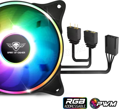 Photo de Kit Watercooling AIO Spirit of Gamer LiquidForce RGB - 120mm (Noir)