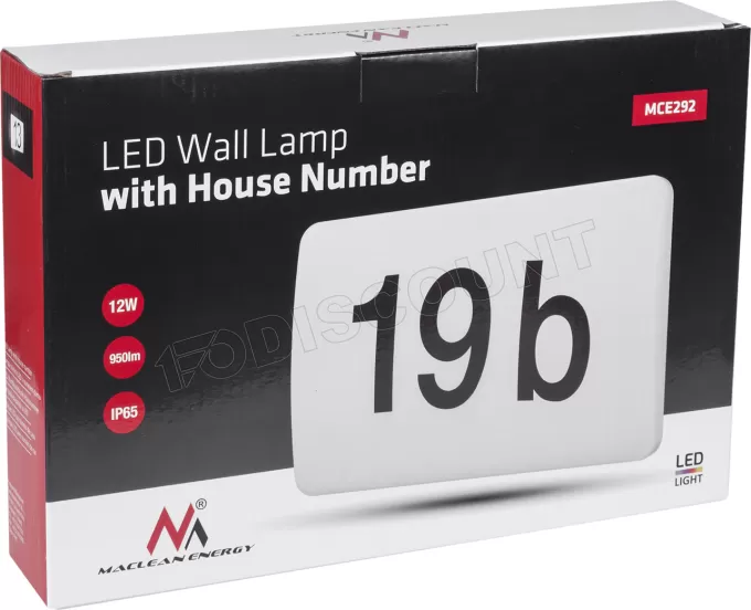 Lampe LED extérieure Maclean MCE292 avec numéro de maison