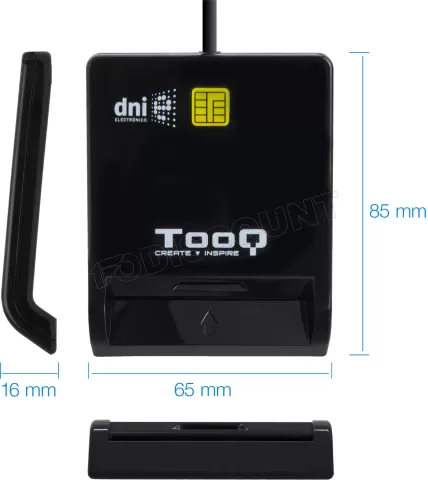 Photo de Lecteur de Cartes à puce TooQ TQR-211B USB-C 2.0