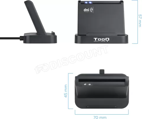 Photo de Lecteur de Cartes à puce TooQ TQR-220B USB 2.0