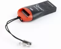 Photo de Lecteur de Cartes externe Gembird USB 2.0 (Noir/Rouge)