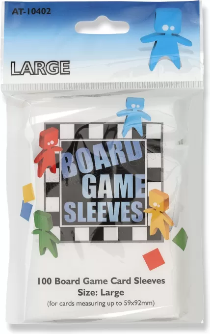 Lot de 100 Sleeves Board Game 59x92mm (Transparent)