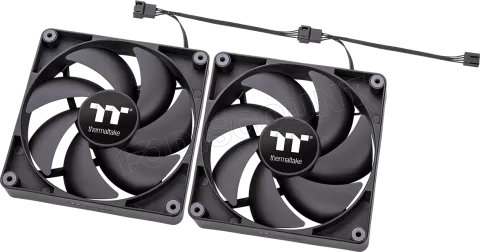 Photo de Lot de 2 Ventilateurs de boitier Thermaltake CT - 12cm (Noir)