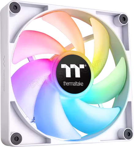 Photo de Lot de 2 Ventilateurs de boitier Thermaltake CT RGB - 12cm (Blanc)