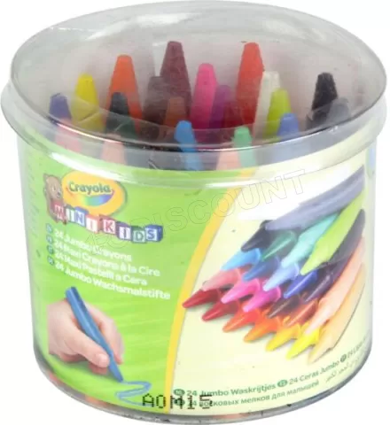 Crayola - 24 crayons de cire  Crayons de couleur, feutres et