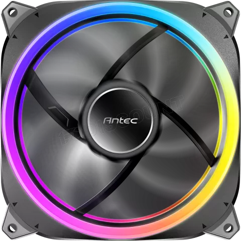 Photo de Lot de 3 Ventilateurs de boitier Antec Neo Prizm T3 RGB - 14cm (Noir)