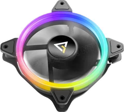 Photo de Lot de 3 Ventilateurs de boitier Antec Neon RGB - 12cm (Noir)