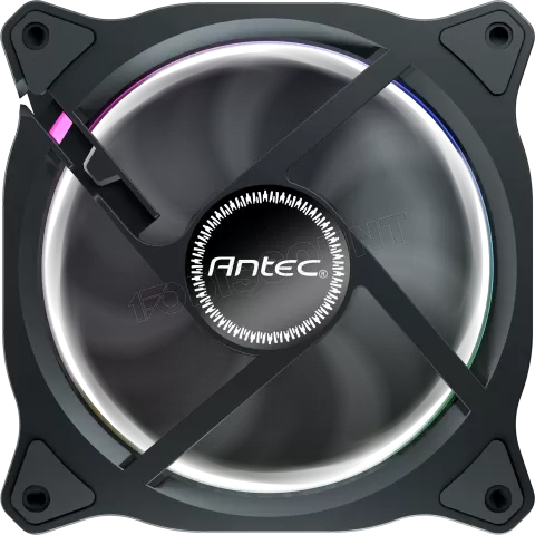 Photo de Lot de 3 Ventilateurs de boitier Antec Neon RGB - 12cm (Noir)