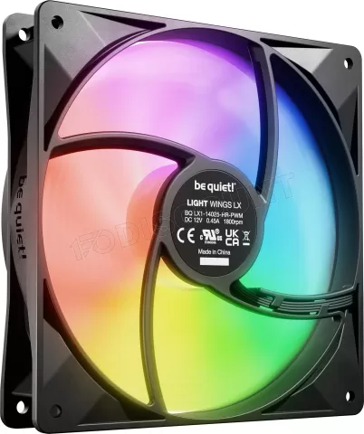 Photo de Lot de 3 Ventilateurs de boitier be quiet! Light Wings LX High Speed RGB - 14cm (Noir)