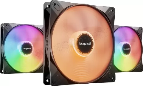 Photo de Lot de 3 Ventilateurs de boitier be quiet! Light Wings LX RGB - 14cm (Noir)