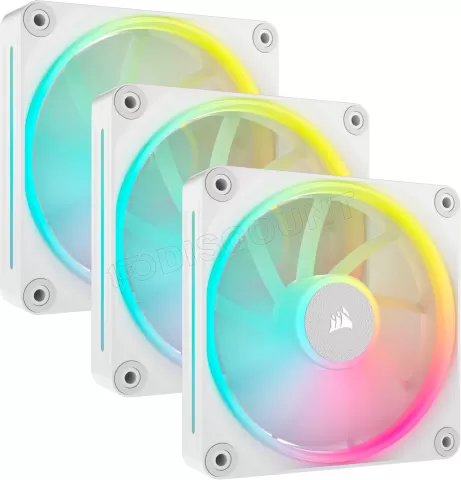 Photo de Lot de 3 Ventilateurs de boitier Corsair iCue Link LX RGB - 12cm (Blanc)