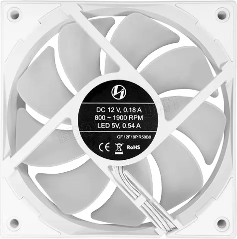 Photo de Lot de 3 Ventilateurs de boitier Lian Li ST RGB - 12cm (Blanc)