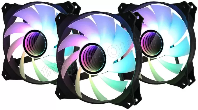 Lot de 3 Ventilateurs de boitier Zalman IF120 RGB - 12cm (Noir)