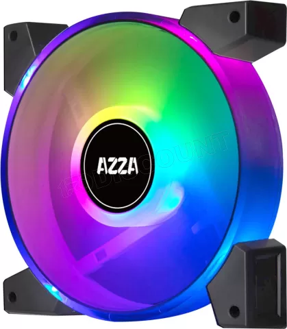 Photo de Lot de 4 Ventilateurs boitier Azza Hurricane II RGB - 12cm (Noir)