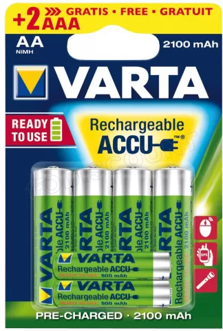 Lot de 4 piles rechargeables Varta Recharge Accu Power type AA (LR6)  2600mAh à prix bas