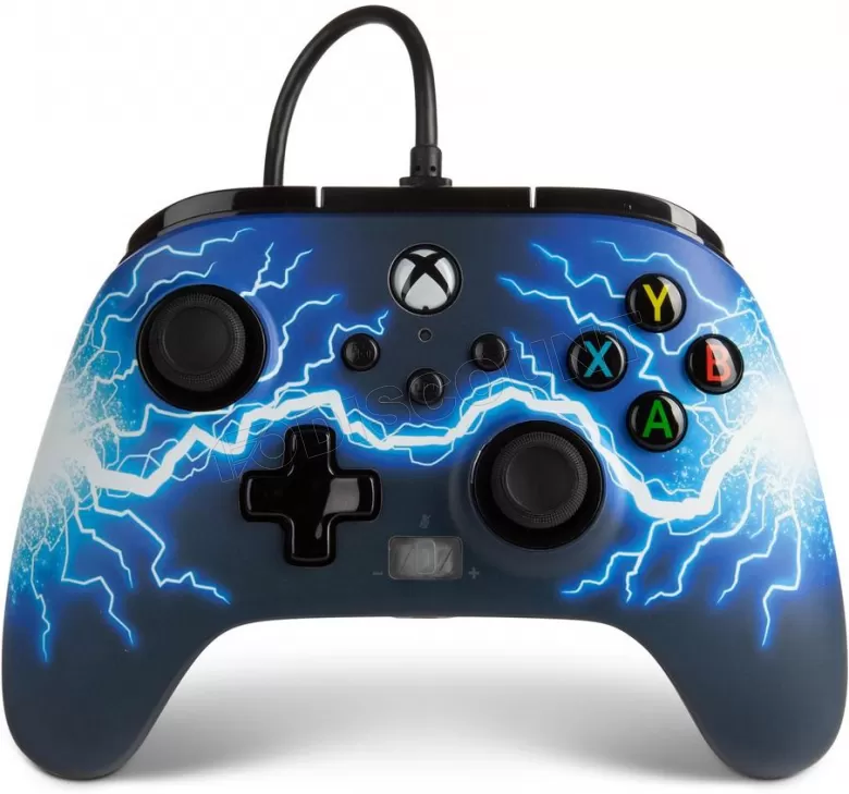 Manette de jeu filaire PowerA Arc Lightning Edition pour XBox (Bleu)