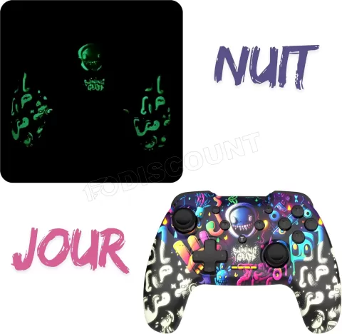 Photo de Manette de jeu sans fil Freaks and Geeks Shining Graff pour Nintendo Switch/PC