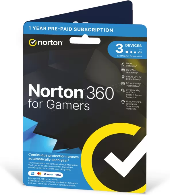 Norton 360 Gamers édition - 3 appareils / 1 an