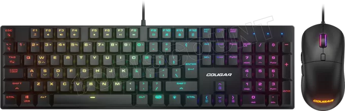 Pack 2en1 (Clavier/Souris) Cougar Combat RGB (Noir)