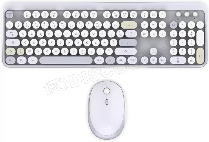 Pack 2en1 (Clavier/Souris) sans fil Mobility Lab Pure (Blanc)