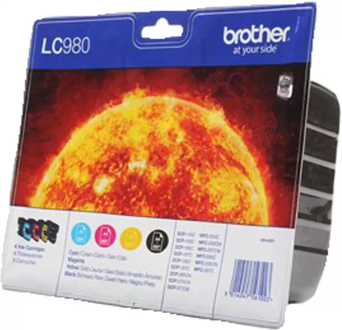 Pack 4 cartouches d'encre Brother LC980