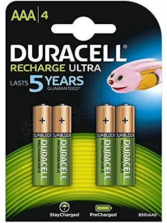 DURACELL Blister 4 piles rechargeable ultra AAA 850mAh