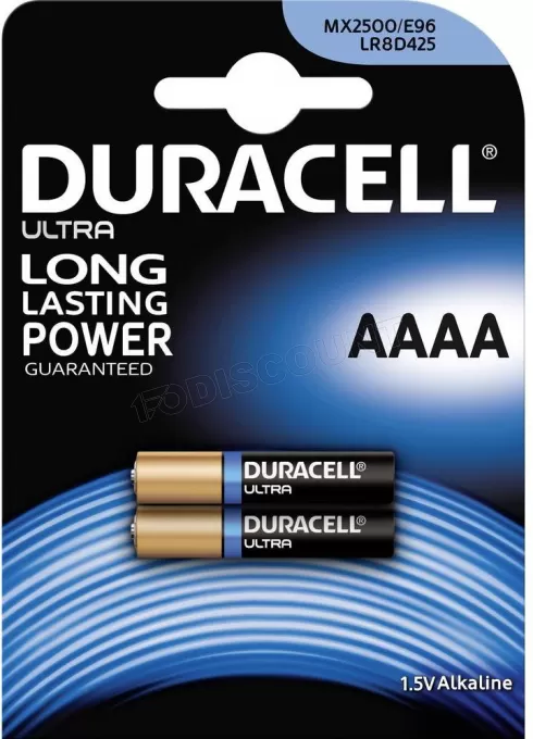 Pack de 2 piles Duracell AAAA (LR8)