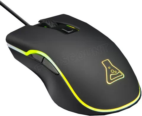 Photo de Pack Gamer 4en1 (Clavier/Souris/Casque/Tapis) The G-Lab Combo Plutonium RGB (Noir)