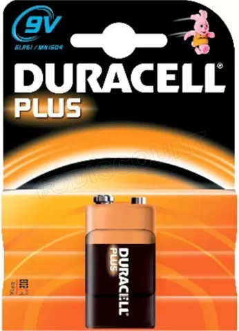 Pile Alcaline Duracell Plus LR61 9V - Piles alcalines, lithium
