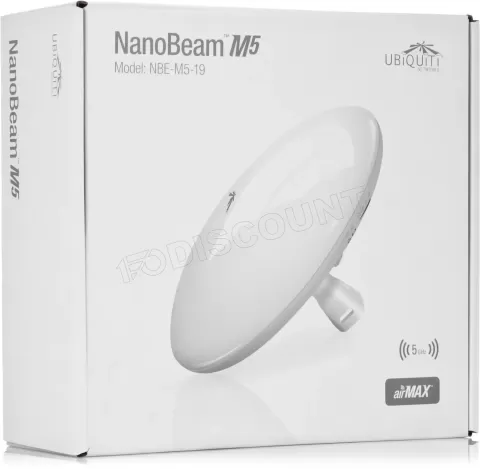 Photo de Point d'accès extérieur WiFi Ubiquiti NanoBeam (Blanc)