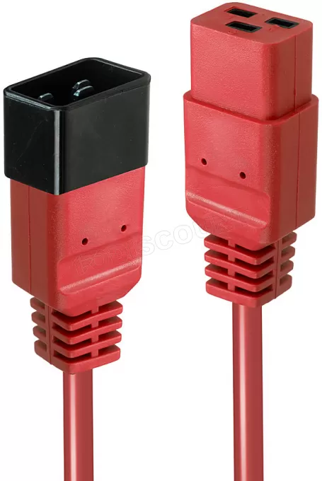 Rallonge Cable d'alimentation Lindy C19 vers C20 1,5m (Rouge)