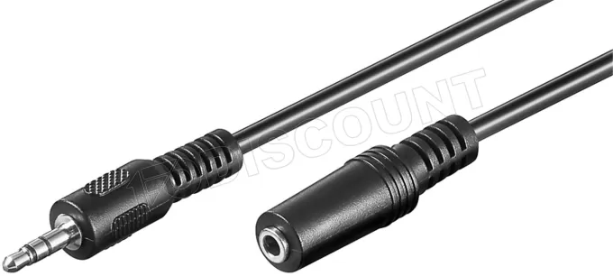 Rallonge Câble Jack 3,5mm Goobay M/F 3m (Noir)