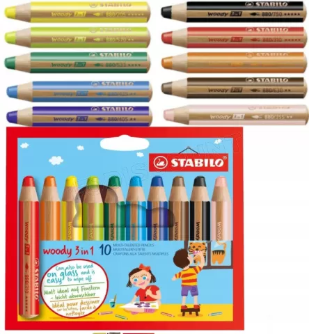 STABILO Crayons de couleur set de 10 couleurs