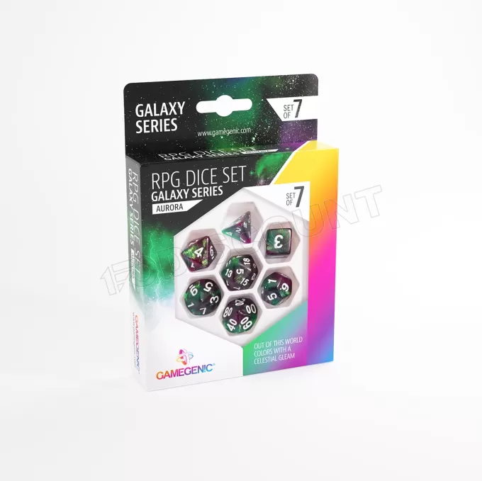 Set de 7 Dés Jdr Gamegenic - Galaxy Series : Aurora