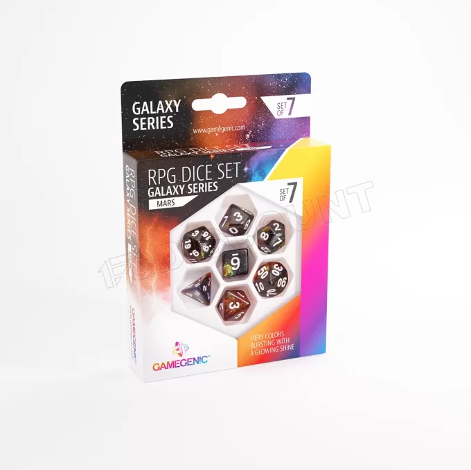 Set de 7 Dés Jdr Gamegenic - Galaxy Series : Mars