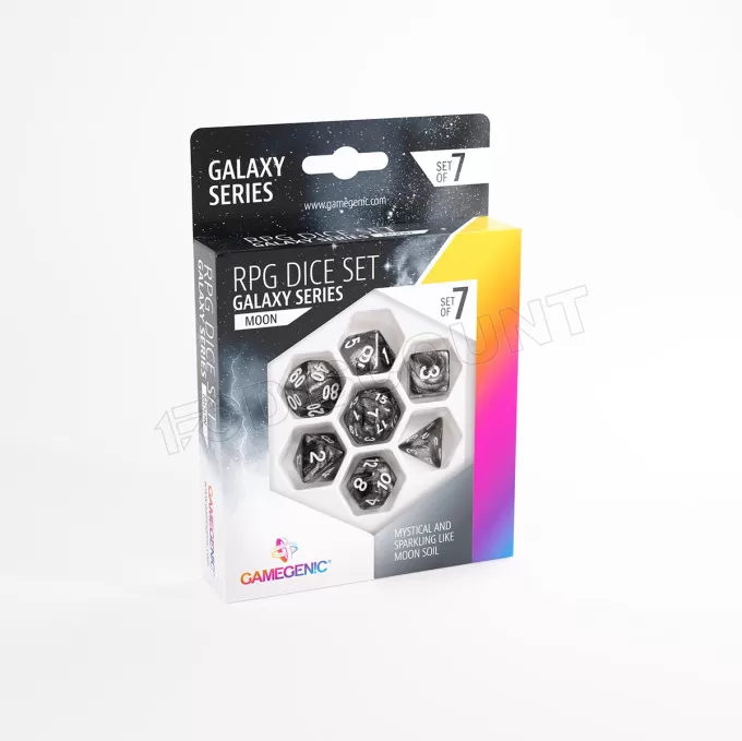 Set de 7 Dés Jdr Gamegenic - Galaxy Series : Moon