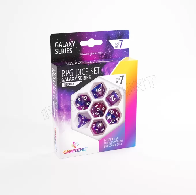 Set de 7 Dés Jdr Gamegenic - Galaxy Series : Nebula