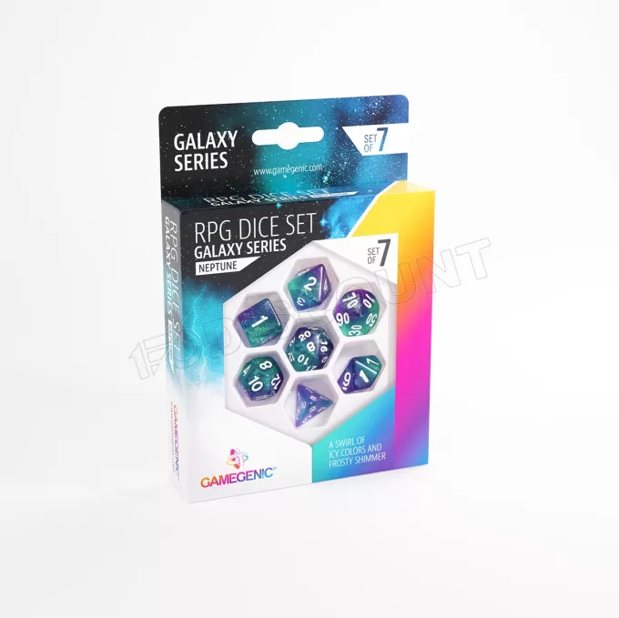 Set de 7 Dés Jdr Gamegenic - Galaxy Series : Neptune