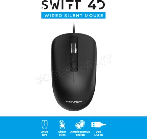 Photo de Souris filaire Advance Swift 4D (Noir)