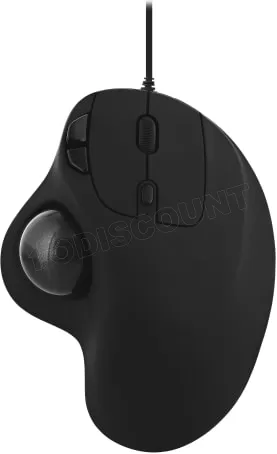 Souris filaire ergonomique T'nB Trackball pour droitier (Noir)