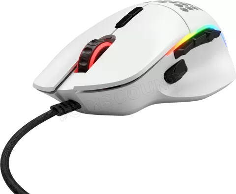 Souris filaire Gamer Glorious PC Gaming Race Model D RGB (Blanc) - La Poste