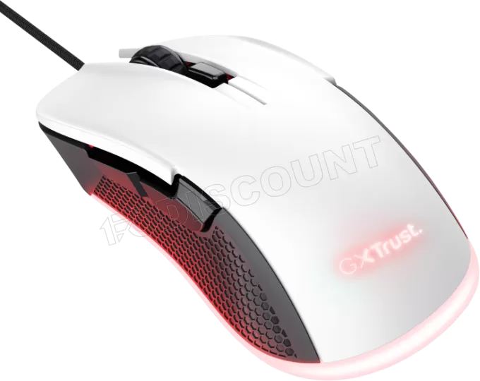 Souris filaire Gamer Trust GXT 922 Ybar RGB (Blanc)