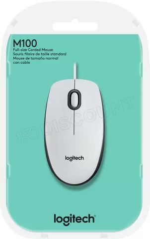 Photo de Souris filaire Logitech M100 (Blanc)