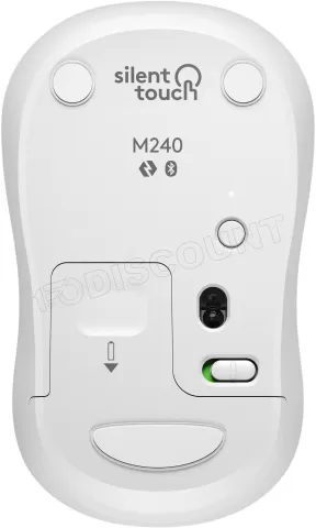 Photo de Souris sans fil Bluetooth Logitech M240 Silent (Blanc)