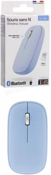 Souris sans fil Bluetooth T'nB Color (Bleu)