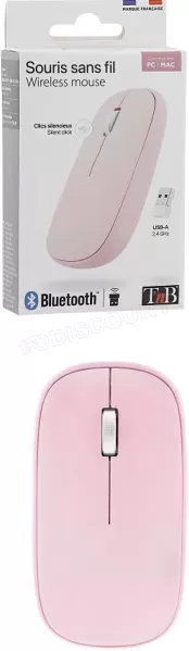 Souris sans fil Bluetooth T'nB Color (Rose)