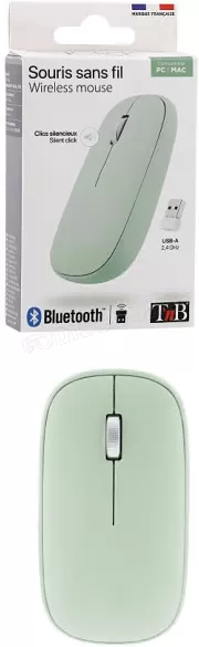 Souris sans fil Bluetooth T'nB Color (Vert)