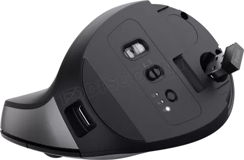 Photo de Souris sans fil ergonomique Trust Bayo+ (Noir)