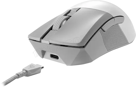 Photo de Souris sans fil Gamer Asus Rog Gladius III Aimpoint (Blanc)