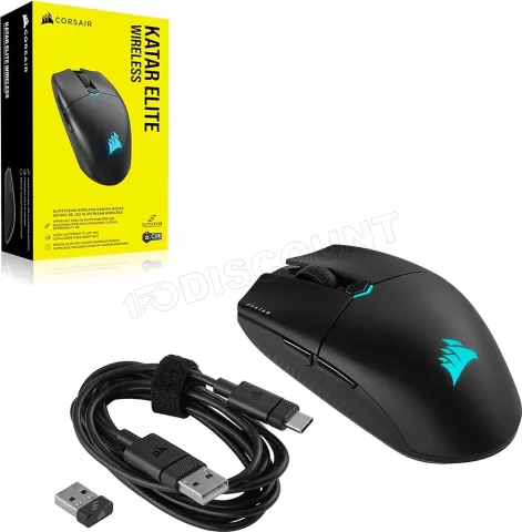 Photo de Souris sans fil Gamer Corsair Katar Elite RGB (Noir)